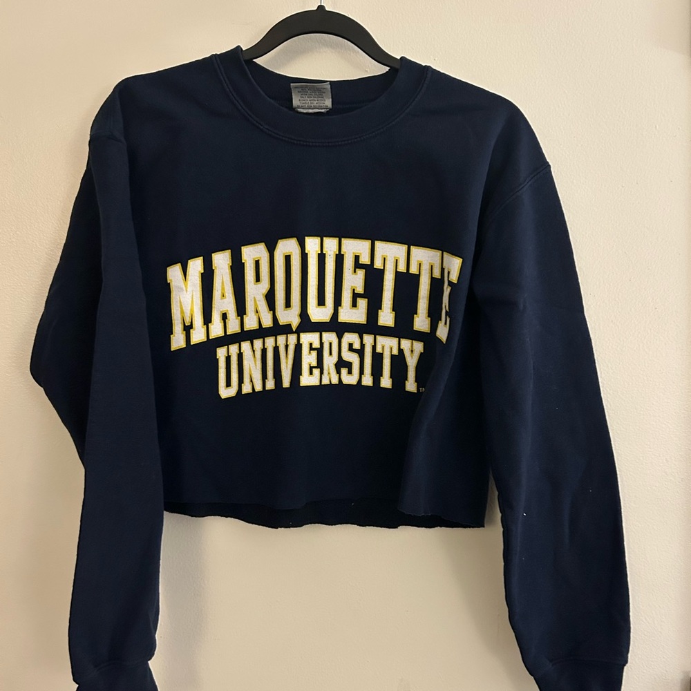 MV Sport Navy and Gold Marquette University Sweater